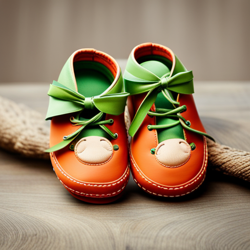 An image showcasing a pair of soft, cushioned baby shoes in a vibrant color, with adjustable straps and padded soles