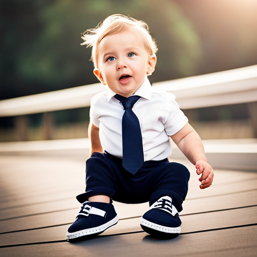 An image featuring a pair of adorable baby boy shoes, size 9-12 months, in a soft, breathable material