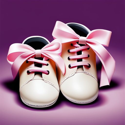 An image showcasing a pair of adorable baby shoes, gleaming with cleanliness