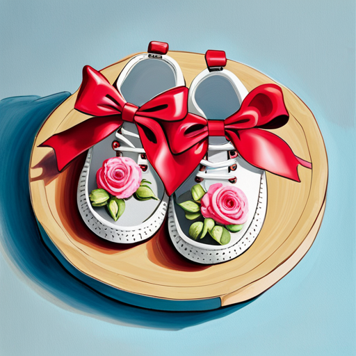 An image showcasing a pair of adorable baby shoes
