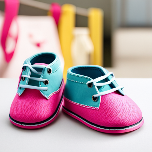 An image showcasing a pair of adorable Carters baby shoes, impeccably clean and fresh