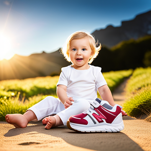 An image showcasing a pair of baby shoes for new walkers, capturing their resilience and endurance