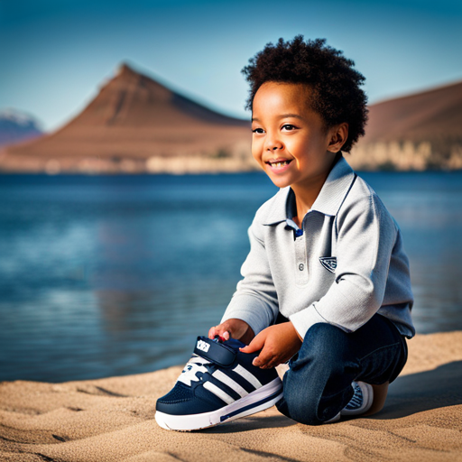 An image showcasing a pair of K Swiss Baby Shoes with a soft, cushioned insole, ergonomic arch support, and adjustable straps, highlighting the importance of proper foot support for babies