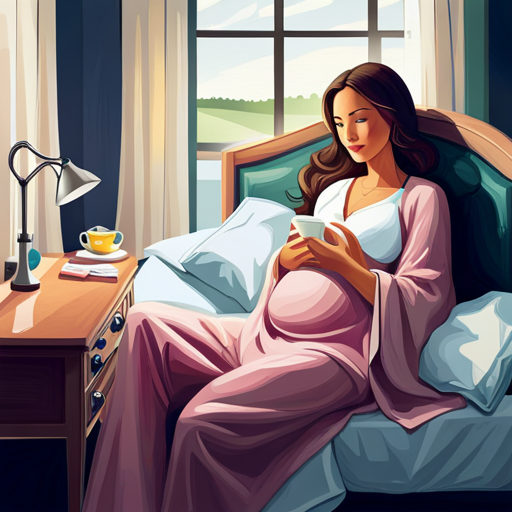 An image that showcases a cozy and relaxed atmosphere in a maternity hospital room