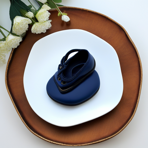 An image showcasing a pair of tiny, pristine black size 0 baby boy shoes placed next to a slightly larger pair of size 1 shoes in a vibrant shade of blue, symbolizing the gradual transition from one size to the next