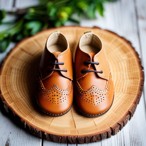 An image showcasing a pair of size 0 baby boy shoes with soft soles
