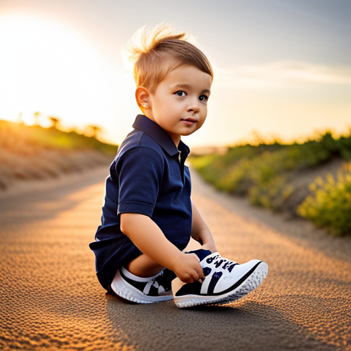 An image showcasing a pair of size 0 baby boy shoes with soft, cushioned insoles and adjustable straps