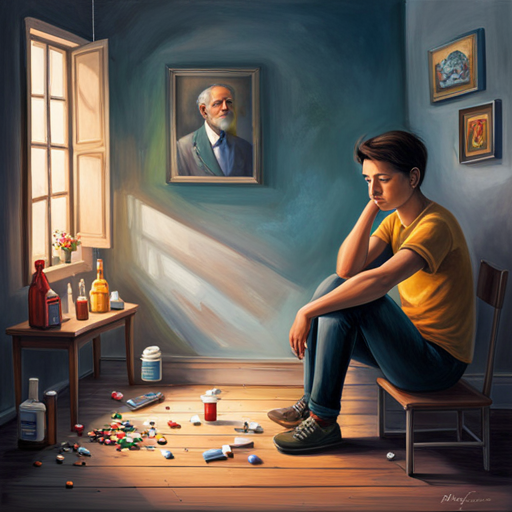 An image depicting a young person sitting in a peaceful environment, surrounded by various antidepressant medications and alternative treatment options, symbolizing the diverse choices available for addressing teen depression