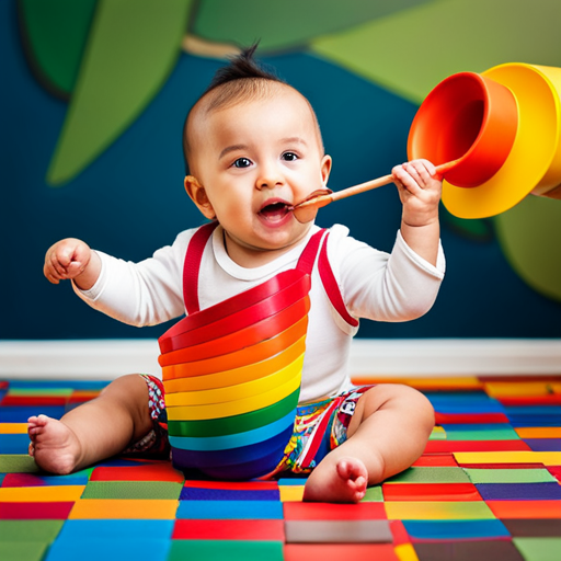 An engaging image capturing the joy of music and movement activities for babies at home