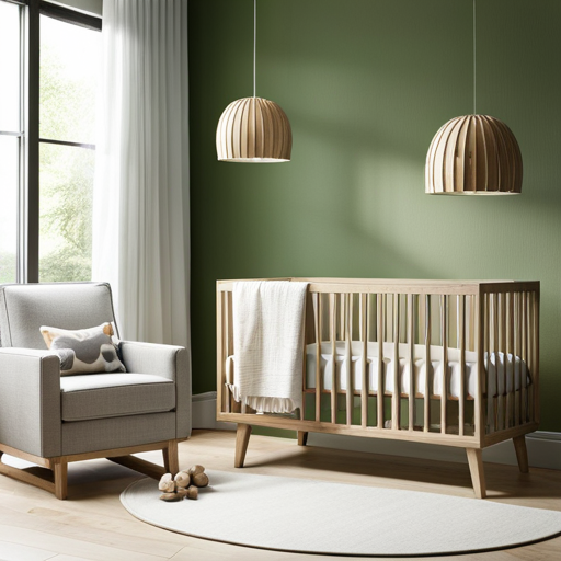 An image showcasing a serene nursery filled with eco-friendly baby drops