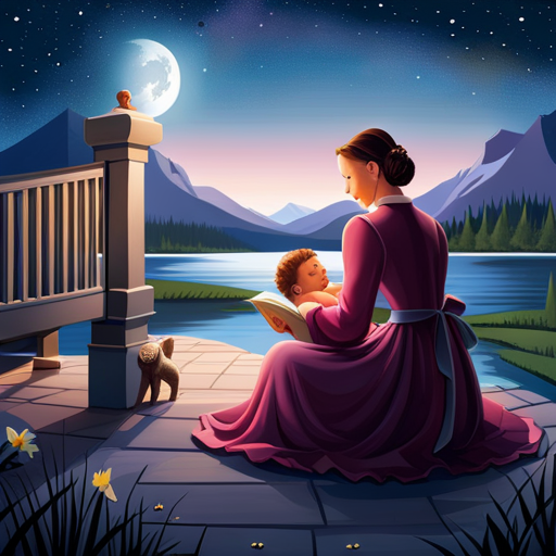 An image of a serene bedroom scene, bathed in soft moonlight