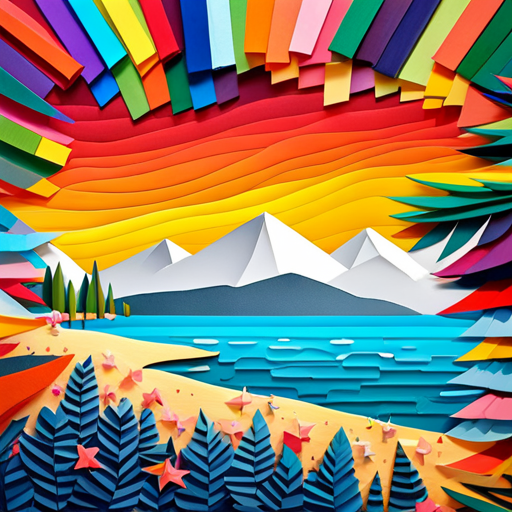 An image showcasing the vibrant world of 'Rainbow Paper Collages'