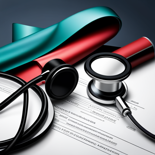 An image showcasing a stethoscope draped over a diploma, symbolizing the importance of qualifications and experience when selecting a pediatrician