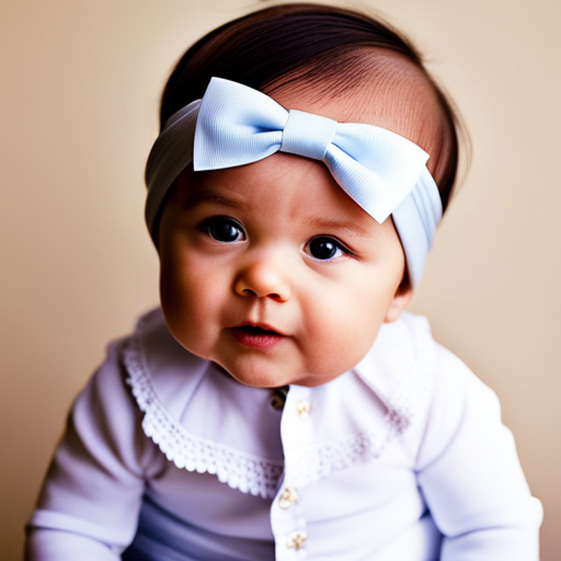 An image that showcases step-by-step instructions for crafting baby bow headbands