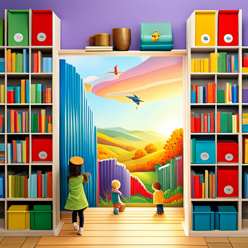An image featuring a colorful, whimsical display of dollar store books for little readers
