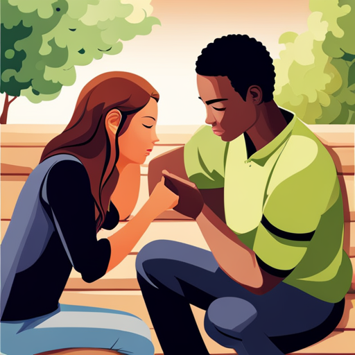 An image capturing a teenager and a parent engaging in active listening