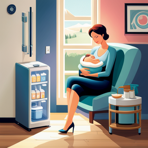 An image depicting a new mother surrounded by a circle of supportive individuals, including lactation consultants, online community groups, and family members, emphasizing the importance of seeking diverse resources while breastfeeding for the first time