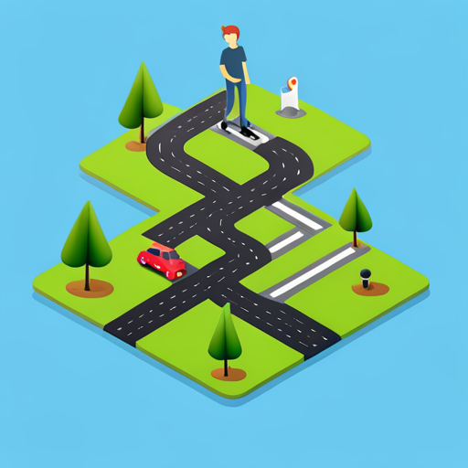 An image capturing a teenager standing at a crossroad, with one path representing online interactions, filled with social media icons and emojis, and the other path symbolizing offline interactions, filled with friends and real-life activities