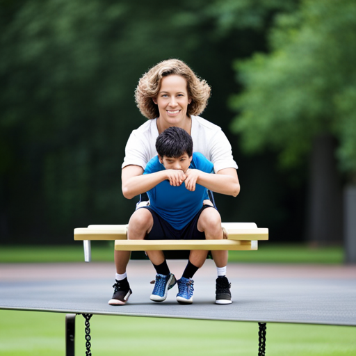 An image of a parent and a teenager sitting on opposite ends of a seesaw, their hands carefully positioned on the balance bar