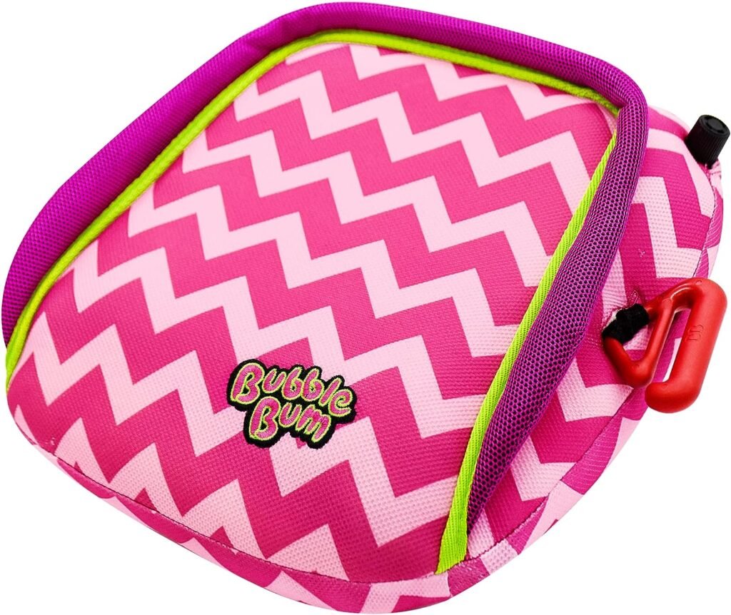 BubbleBum Inflatable Booster Seat - Travel Booster Seat - Car Booster Seat - Hybrid Booster Seat - Portable Booster Seat for Car - Foldable  Narrow Slim Design - Perfect for Kids 4-11yrs old - Pink