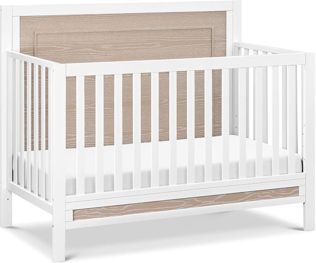 Carters by DaVinci Radley 4-in-1 Convertible Crib in White  Coastwood, Greenguard Gold Certified