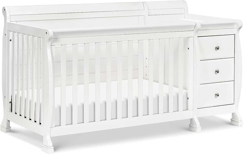 DaVinci Kalani 4-in-1 Convertible Crib and Changer Combo in White