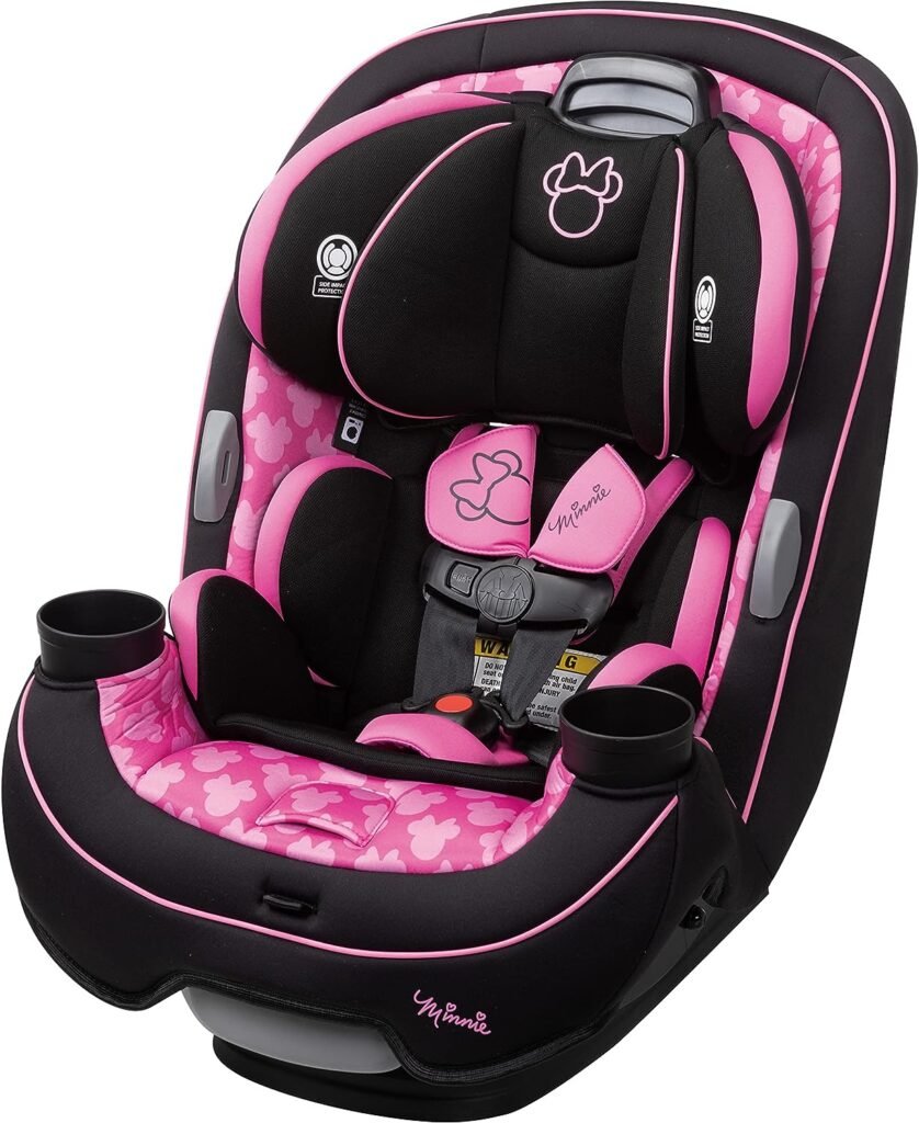 Disney Baby Grow and Go All-in-One Convertible Car Seat, Rear-facing 5-40 pounds, Forward-facing 22-65 pounds, and Belt-positioning booster 40-100 pounds, Simply Minnie
