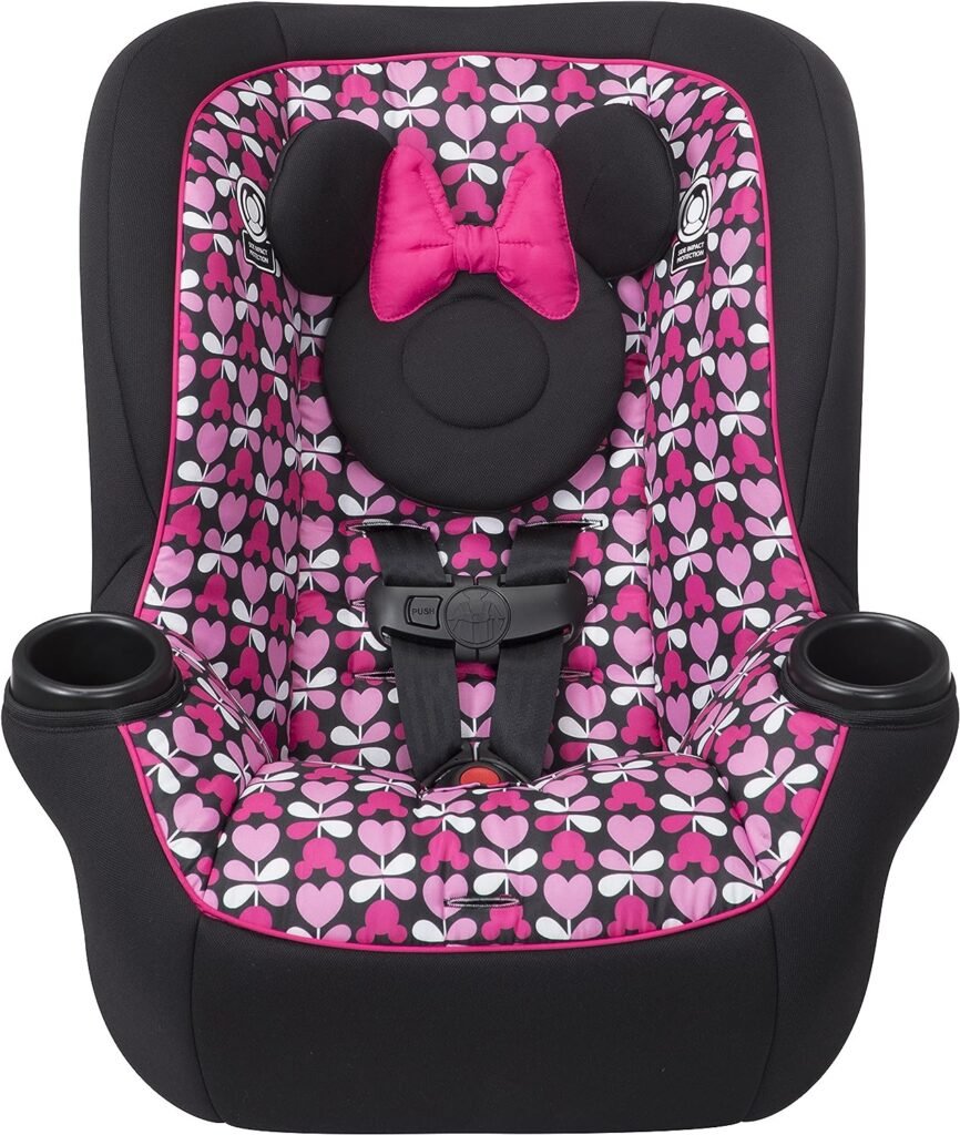 Disney Baby Onlook 2-in-1 Convertible Car Seat, Rear-Facing 5-40 pounds and Forward-Facing 22-40 pounds and up to 43 inches, Minnie Sweetheart