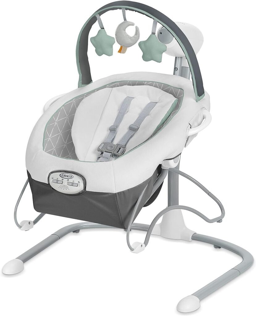 Graco Soothe n Sway LX Baby Swing with Portable Bouncer, Derby