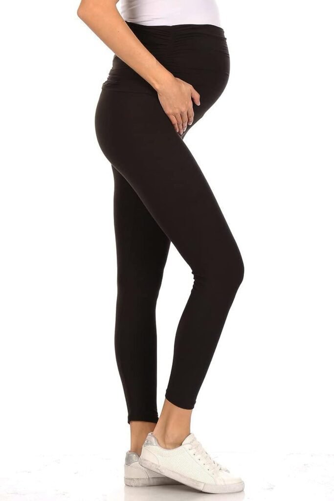 Leggings Depot Womens Maternity Leggings Over The Belly Pregnancy Casual Yoga Tights