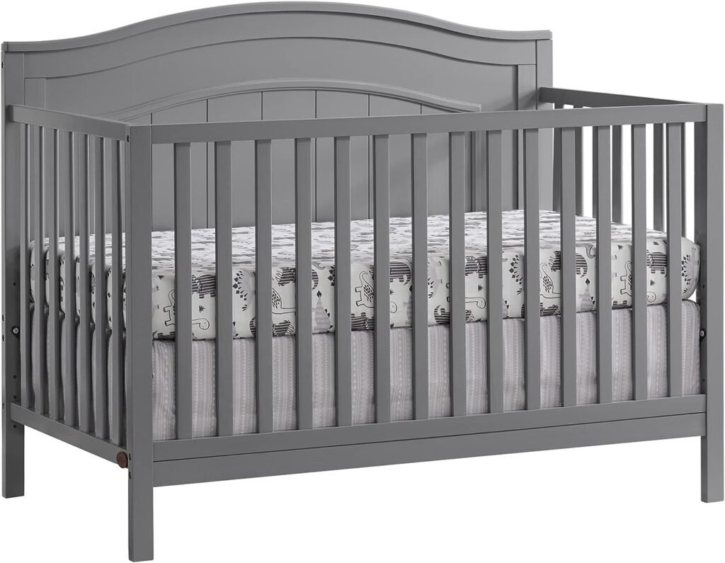 Oxford Baby Nolan 4-in-1 Convertible Crib, Dove Gray, GreenGuard Gold Certified