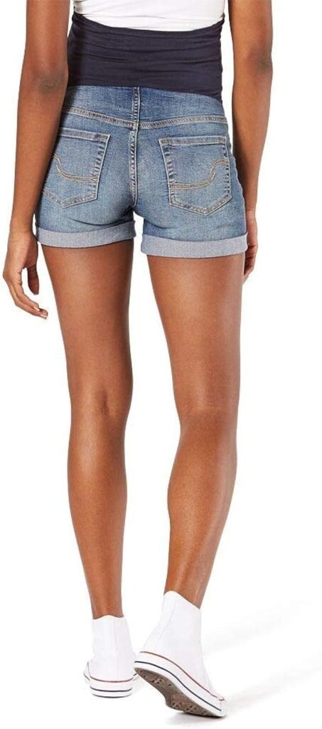 Signature by Levi Strauss  Co. Gold Label Womens Maternity Mid-Rise Shortie Shorts