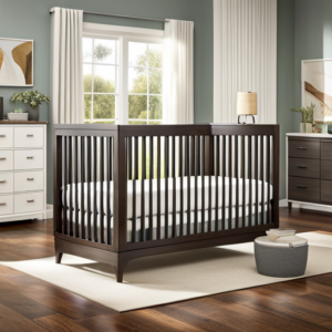 An image showcasing a versatile 4 in 1 crib, capturing its seamless transformation from a charming, secure crib to a stylish toddler bed, daybed, and full-size bed, offering long-lasting functionality for growing children