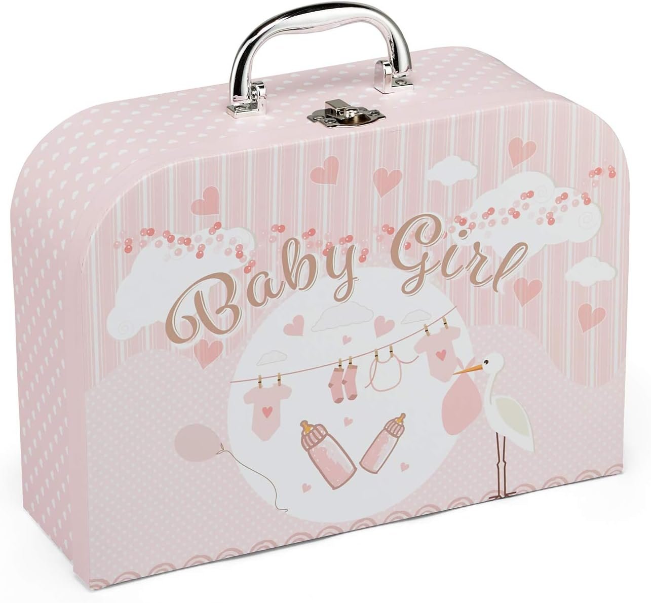 Baby Box Shop Baby Girl Gift Set - Baby Girl Newborn Essentials, Baby Gift Set, Baby Gifts Keepsake Box, Gifts for Baby, Baby Essentials, New Born Baby Girls Gift, Gifts for Baby Girl - (Pink,Small)