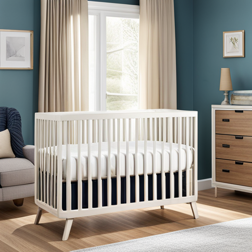 An image of a cozy nursery with a sturdy, affordable crib