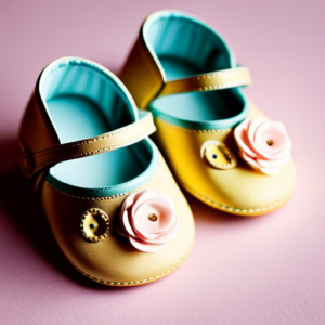 An image that showcases the delicate beauty of baby shoes for newborns