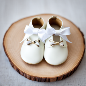 An image showcasing the delicate charm of baby shoes for newborns