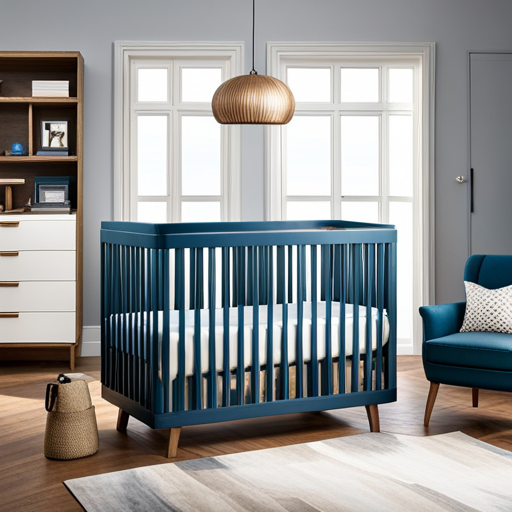 An image showcasing the top trends in colored cribs