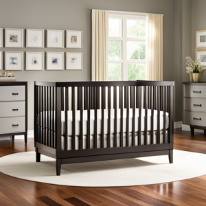 An image capturing the transformation of a Cribs 4 in 1 from infancy to toddlerhood, showcasing its adjustable features, durable craftsmanship, and versatile design
