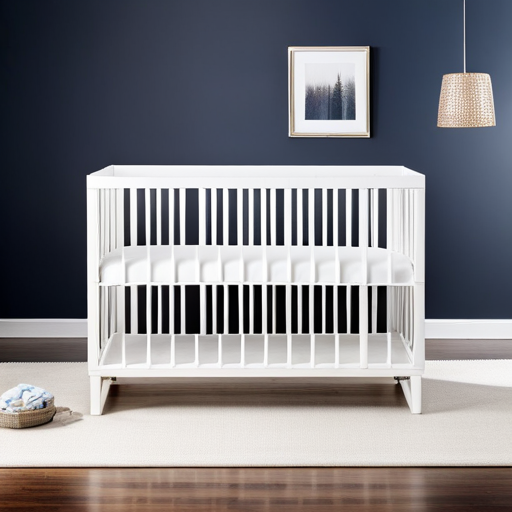 An image showcasing a sleek and secure crib under $100