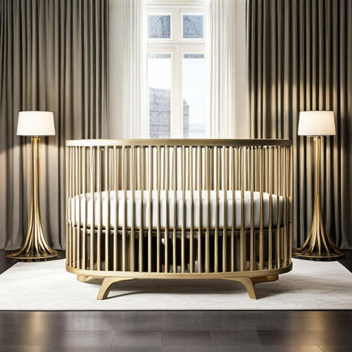  the opulence of high-end design and aesthetics in a single image for your blog post about a high-end baby crib