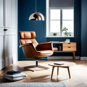 An image of a cozy living room adorned with an Ikea Glider chair