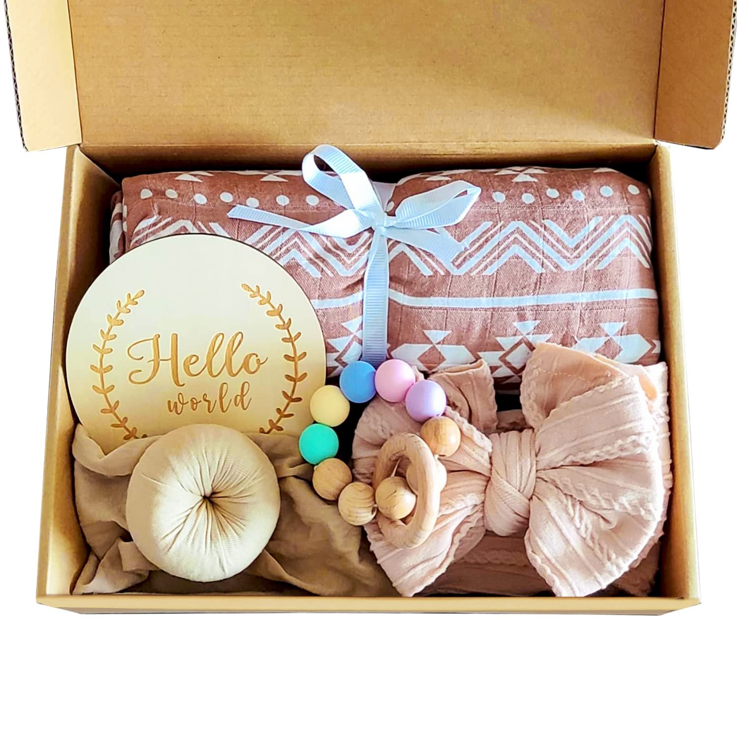 Newborn Baby Gift Set for Girls - Baby Shower Gifts, Baby Gift Set, Baby Girl Gifts, Baby Welcome Box, Newborn Gift Set with Essential Baby Items and Accessories