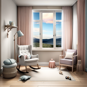 An image showcasing a cozy nursery corner with an inviting Ikea rocking chair