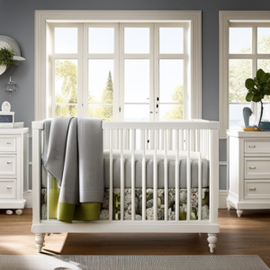 An image that captures the serene elegance of a Pottery Barn White Crib