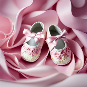 the delicate innocence of a newborn girl's feet adorned in size 3 baby shoes