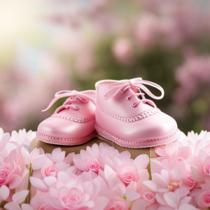 Size 9 Baby Shoes 6 An image capturing the adorable essence of size 9 baby shoes, showcasing their delicate, soft material, dainty pink color, and tiny buttoned straps, evoking the heartwarming anticipation of a baby's first steps