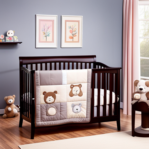 An image showcasing a serene nursery filled with a beautifully assembled Walmart baby bed
