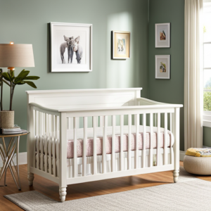 Walmart Baby Bed 10 An image showcasing a cozy Walmart baby bed adorned with plush, pastel bedding