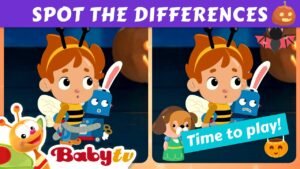 Spooky Halloween Spot the Differences Games 🎃👻| Family Fun 👨‍👩‍👦 @BabyTV